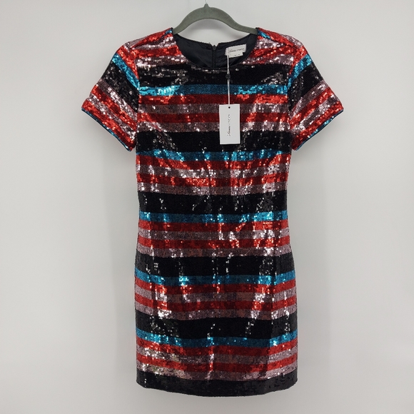 Lovers + Friends Sequined Striped Mini Dress - Picture 3 of 8